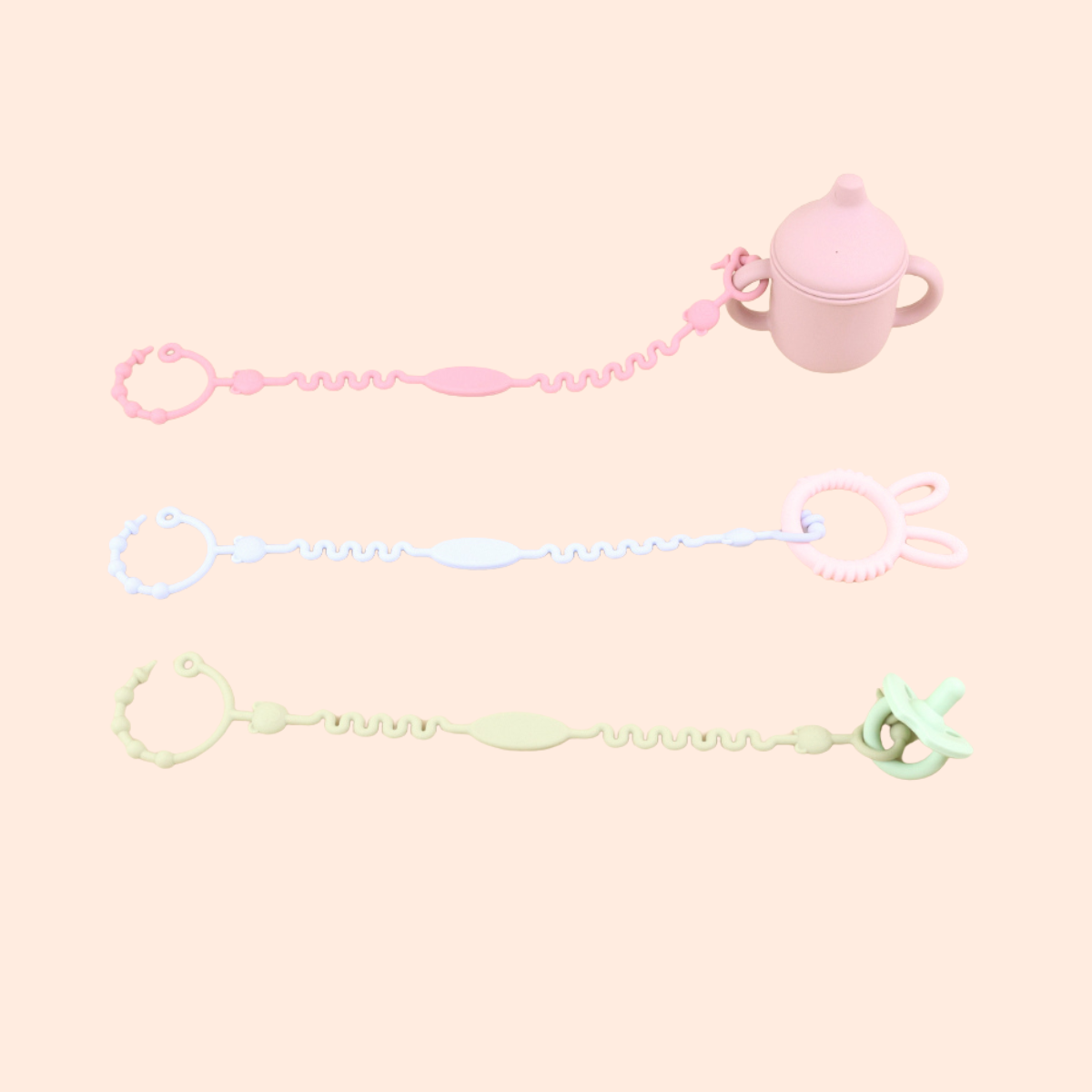 Adjustable Silicone Strap Set - 3 Pack - Cute Baby Treasures