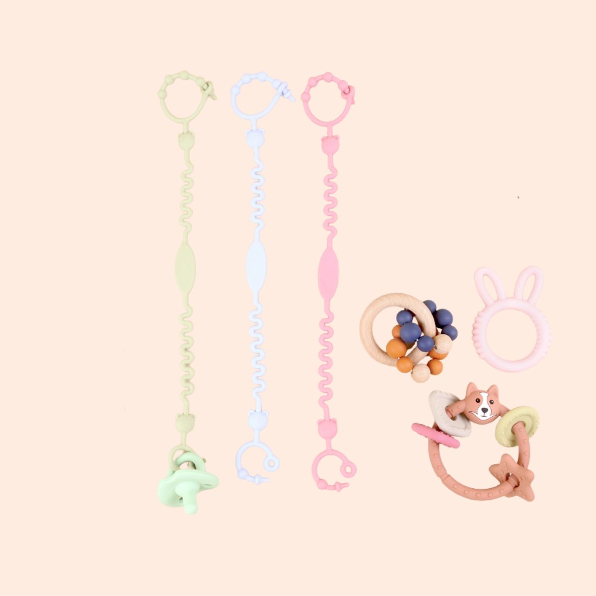 Adjustable Silicone Strap Set - 3 Pack - Cute Baby Treasures