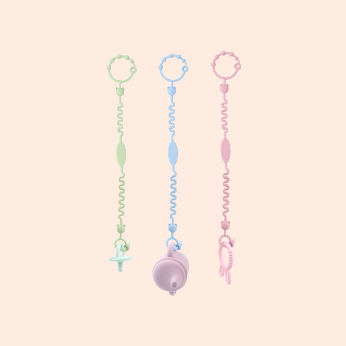 Adjustable Silicone Strap Set - 3 Pack - Cute Baby Treasures