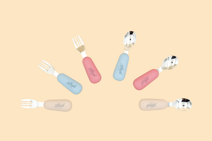 BPA-Free Silicone & Stainless Steel Feeding Set (with Deep Plate)