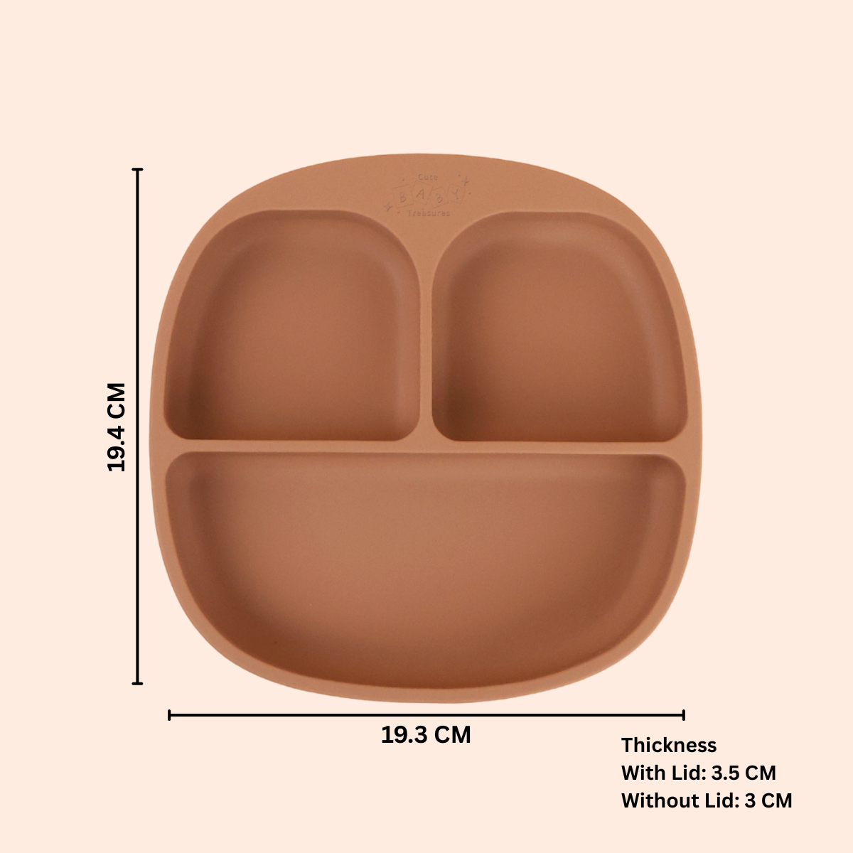 BPA-Free Silicone Suction Plate with Lid - Cute Baby Treasures