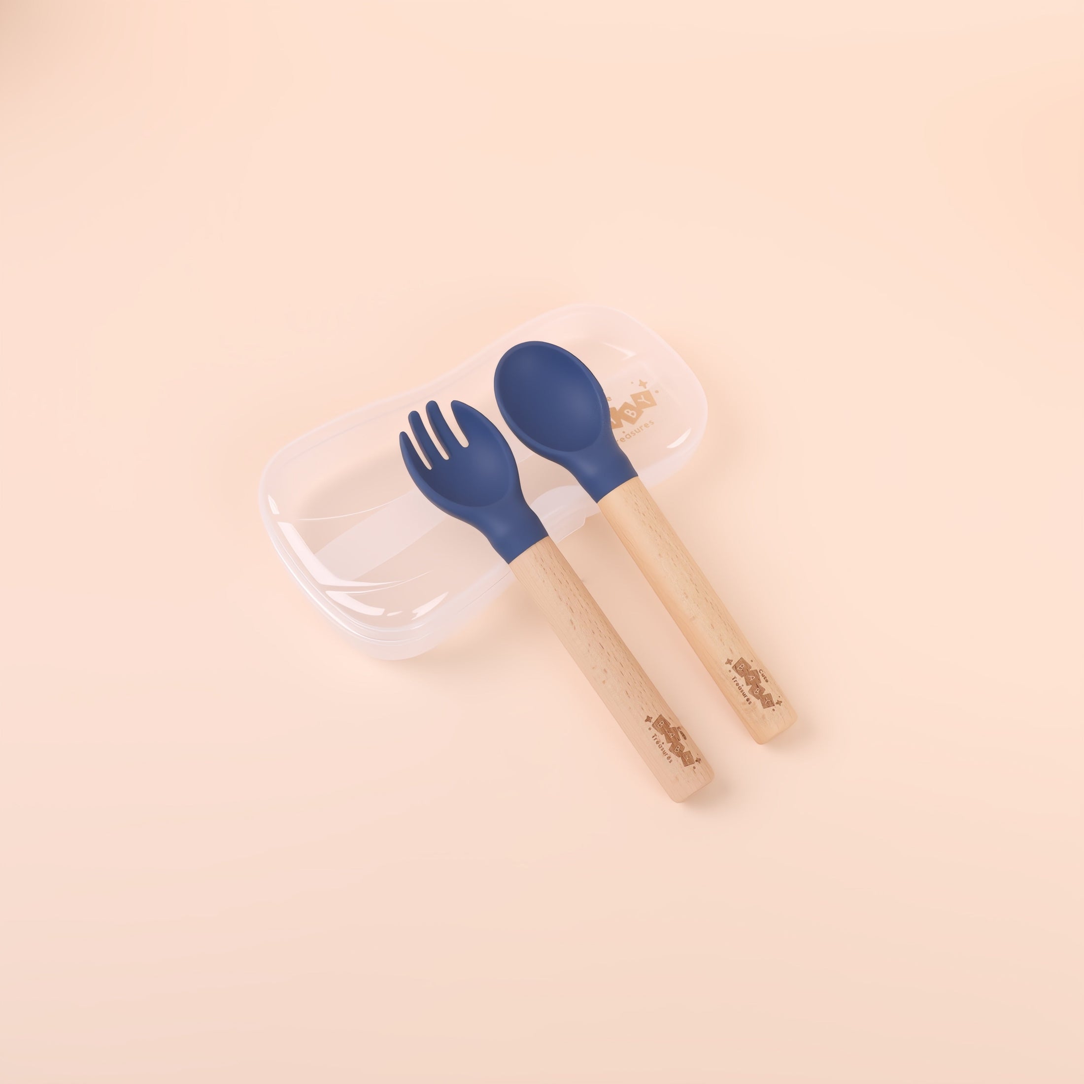 Bamboo & Silicone Cutlery Set with Travel Case