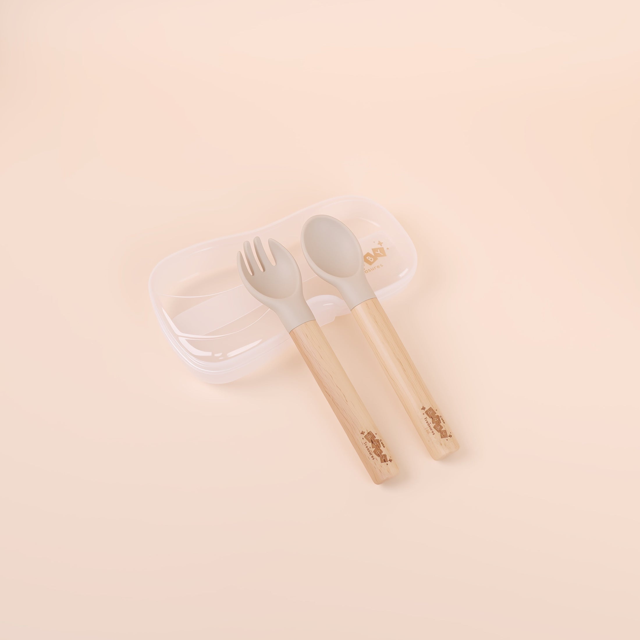 Bamboo & Silicone Cutlery Set with Travel Case