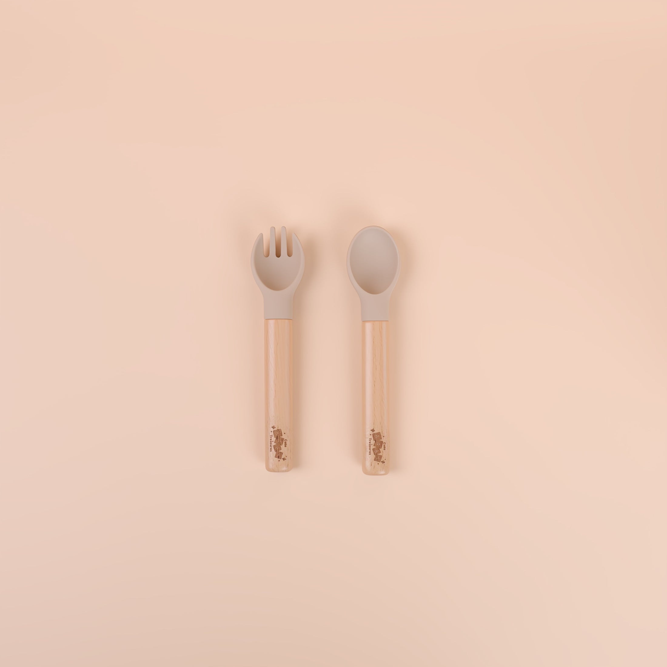 Bamboo & Silicone Cutlery Set with Travel Case