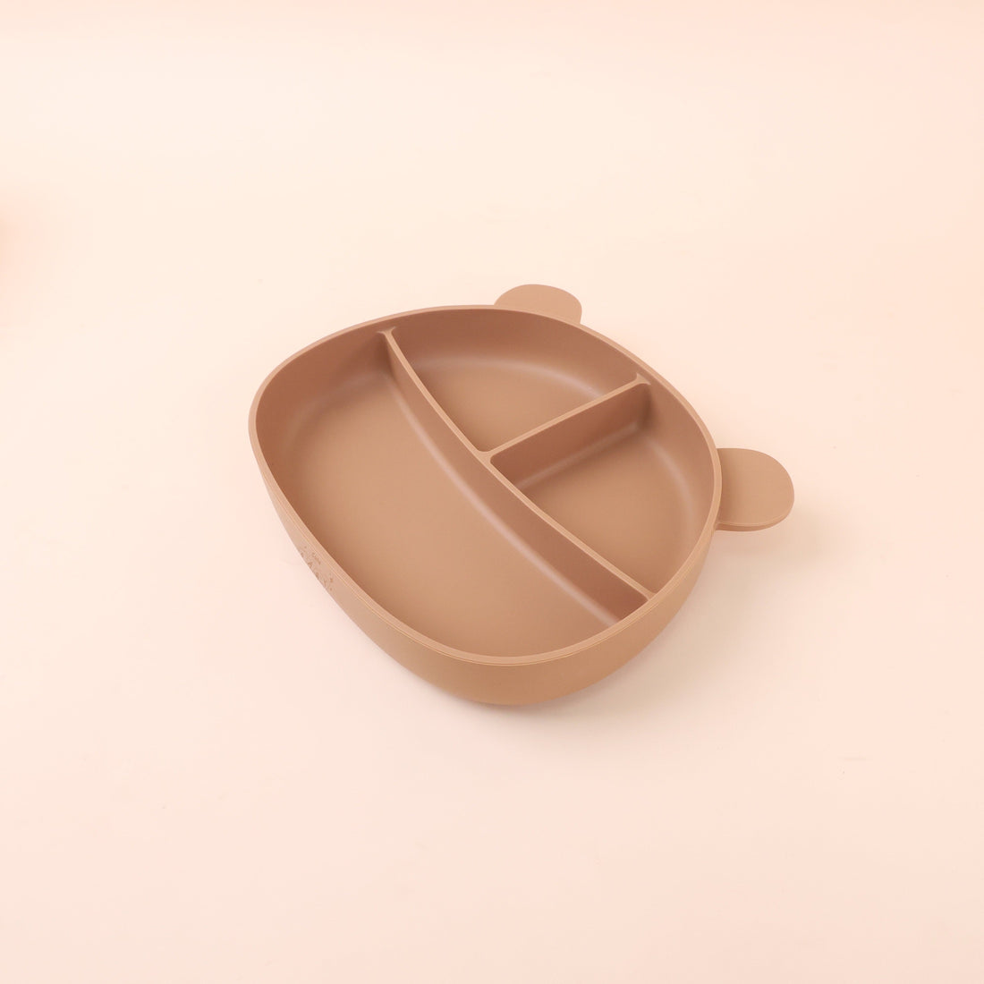 BPA-Free Silicone Suction Bear Head Plate with Lid