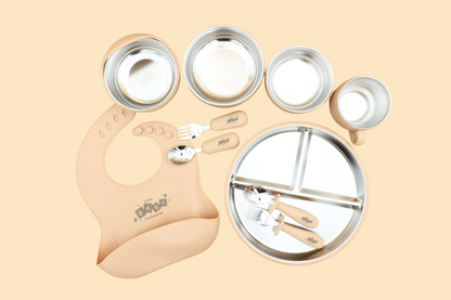 BPA-Free Silicone & Stainless Steel Feeding Set