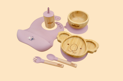 Eco-Friendly Bamboo & Silicone Baby Feeding Set