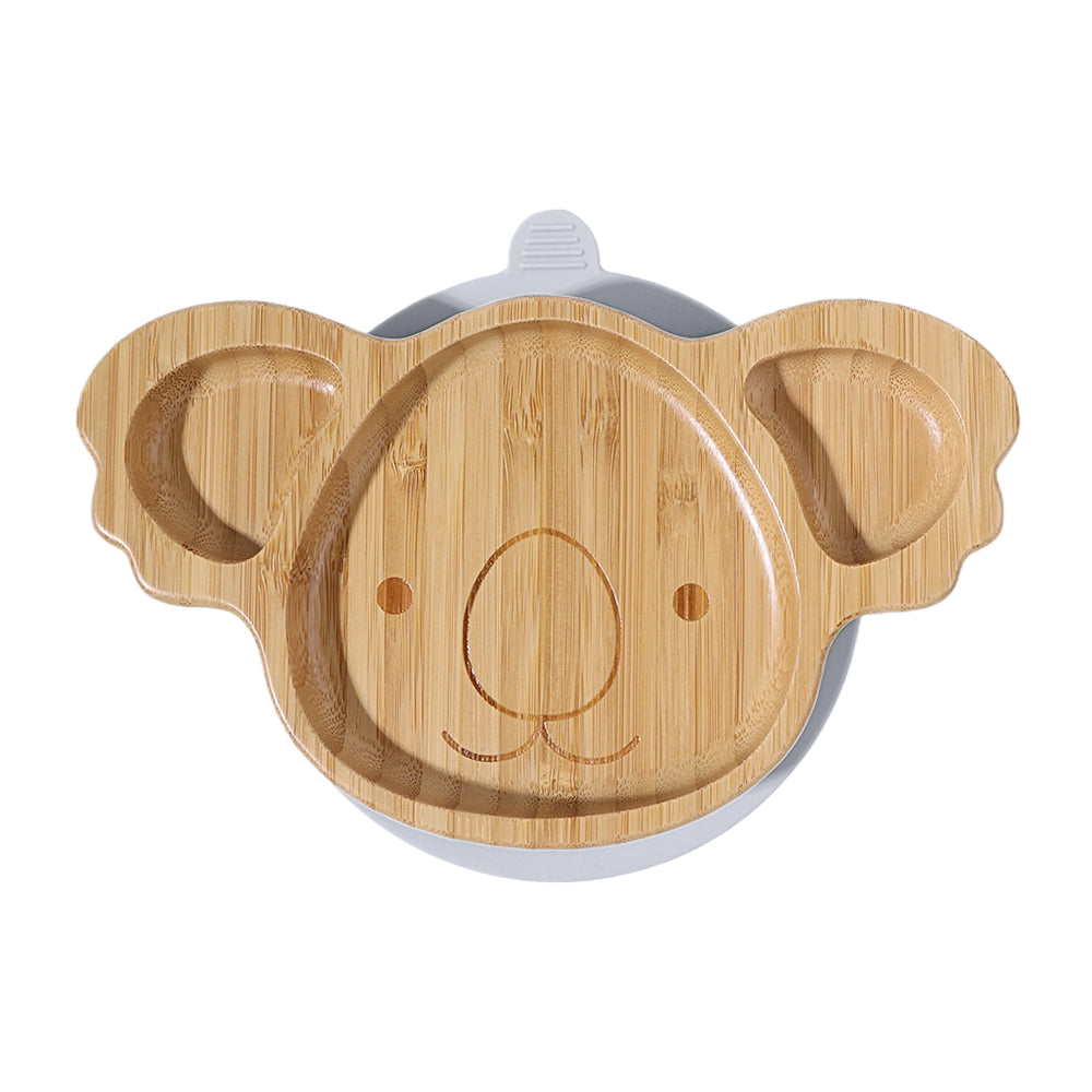 Eco-Friendly Bamboo & Silicone Mealtime Set – BPA-Free, No Microplastics