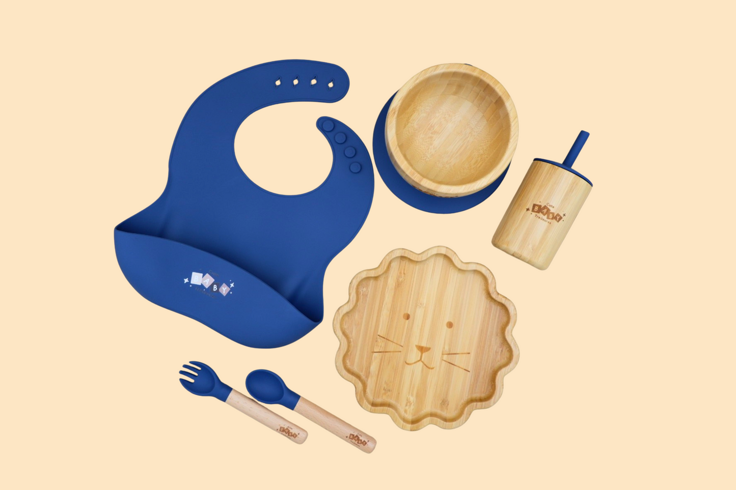 Eco-Friendly Bamboo & Silicone Baby Feeding Set