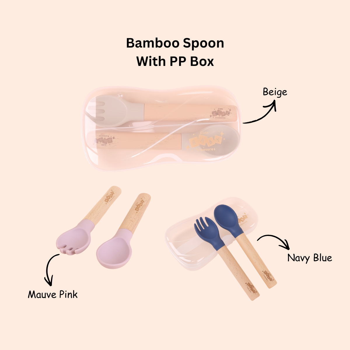 Personalised Baby Shower Gift Hamper (Luxury Newborn Gift Set with Bamboo & Silicone Essentials) - Cute Baby Treasures