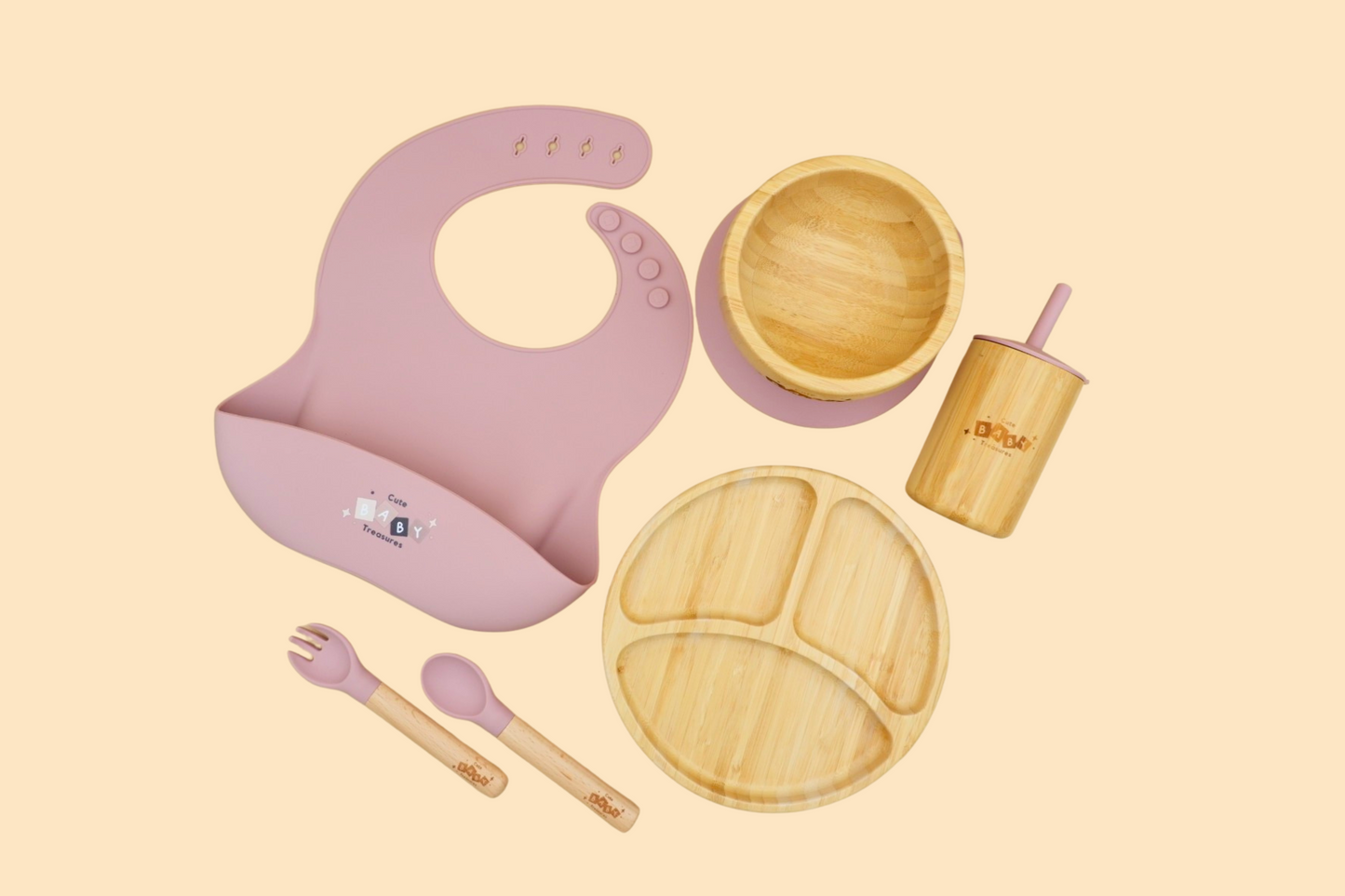 Eco-Friendly Bamboo & Silicone Baby Feeding Set