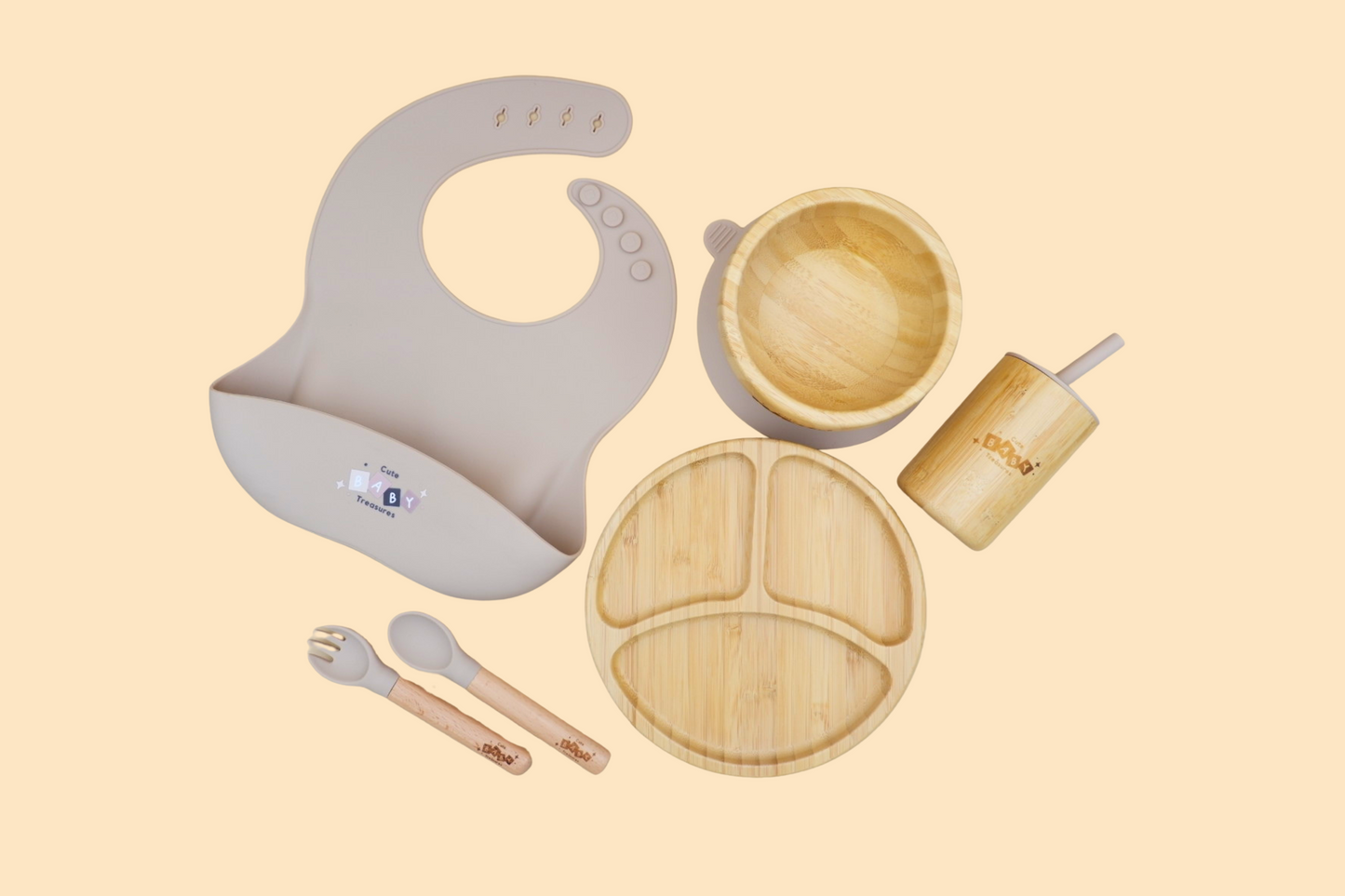 Eco-Friendly Bamboo & Silicone Baby Feeding Set