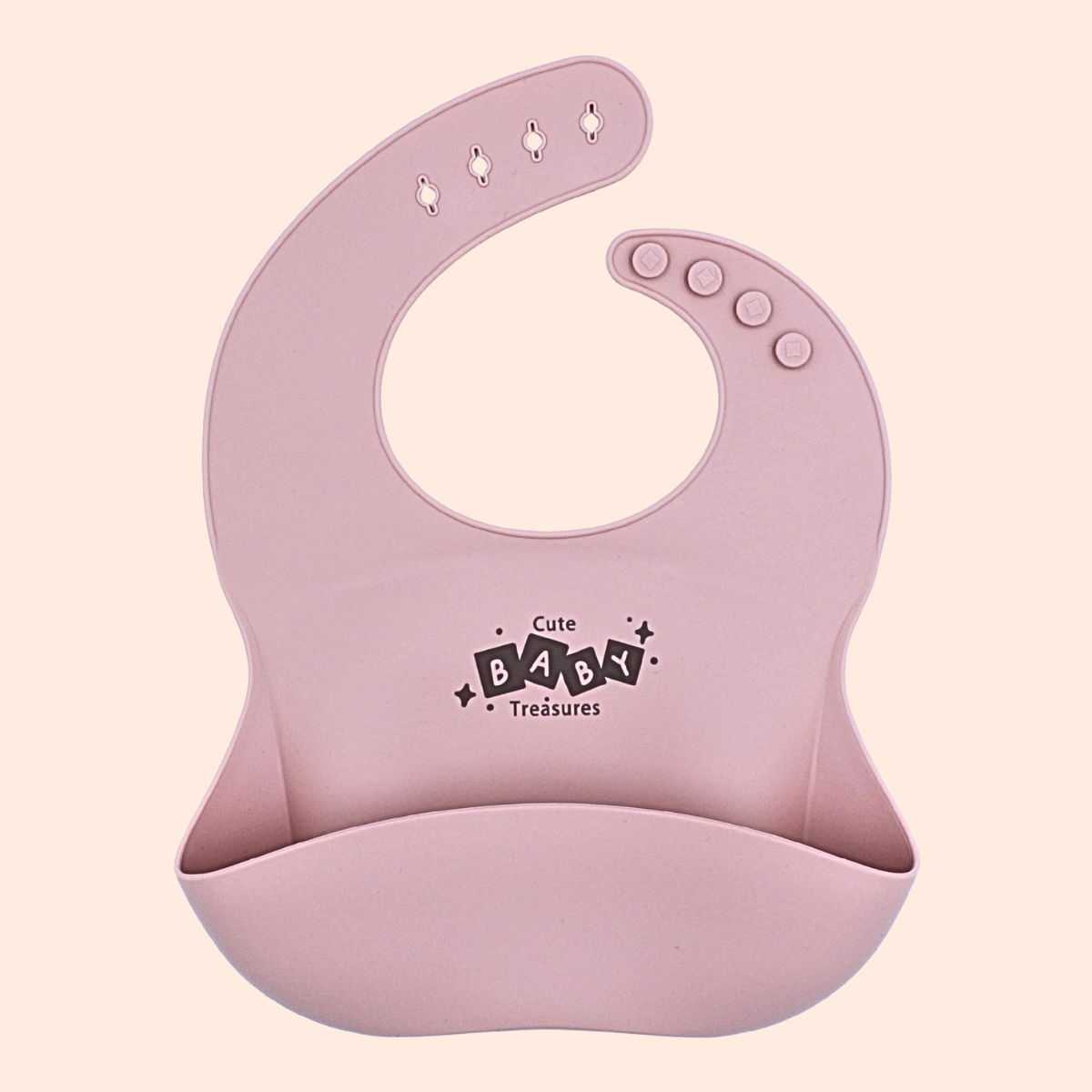 Silicone Bib with Catcher Pocket - Cute Baby Treasures