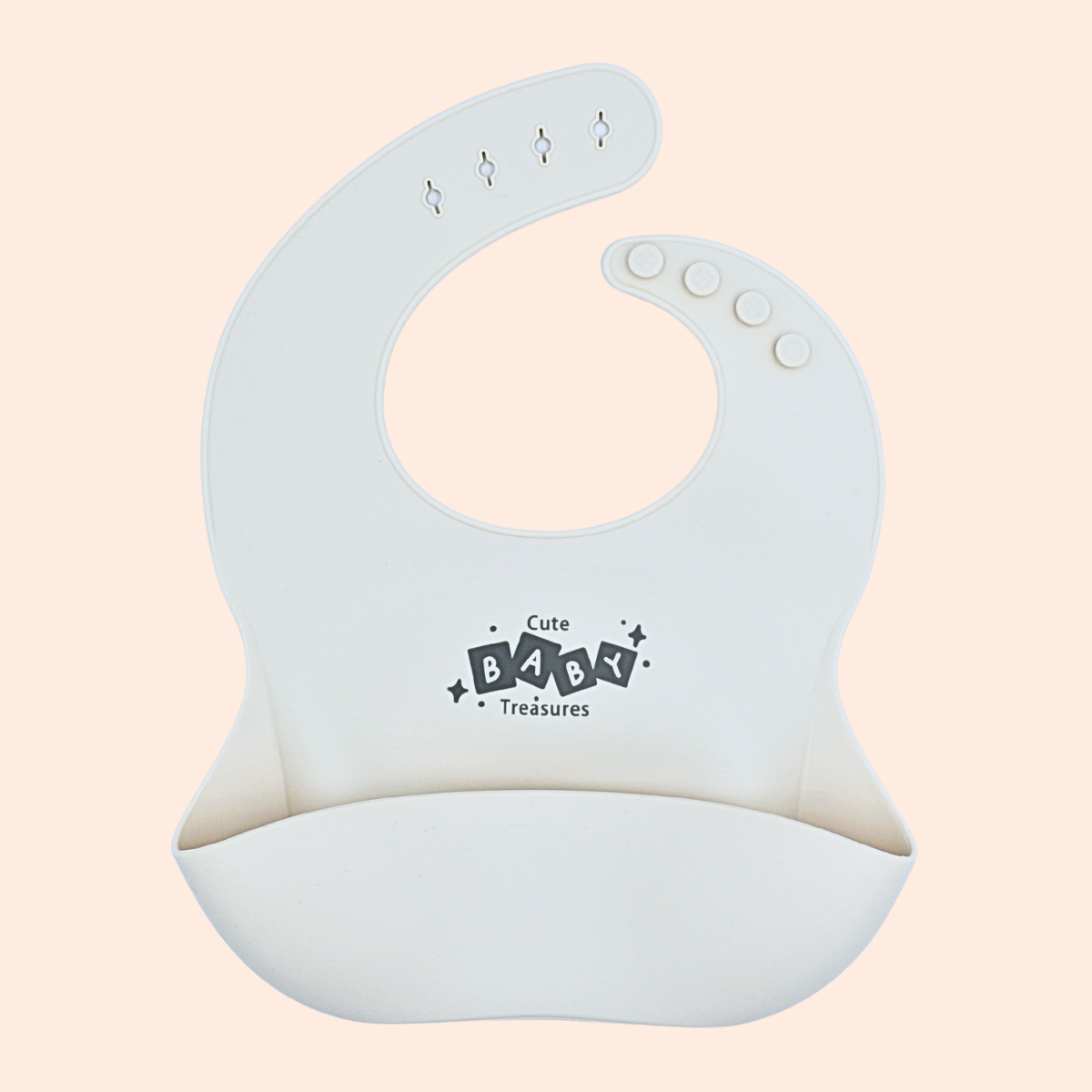 Silicone Bib with Catcher Pocket - Cute Baby Treasures