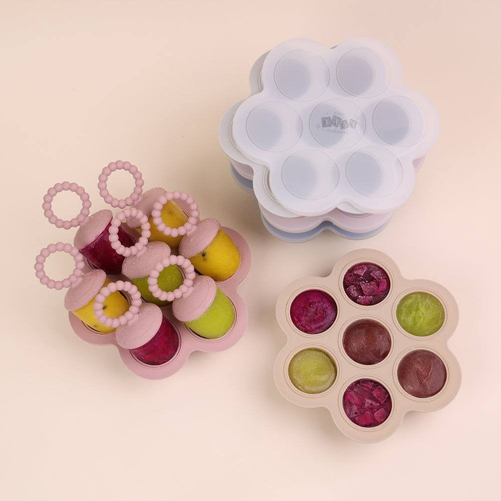 Silicone Freezer Tray & Popsicle Mould – Baby Food Storage & Homemade Ice Pop Maker | BPA-Free, Dishwasher, Oven & Freezer Safe - Cute Baby Treasures