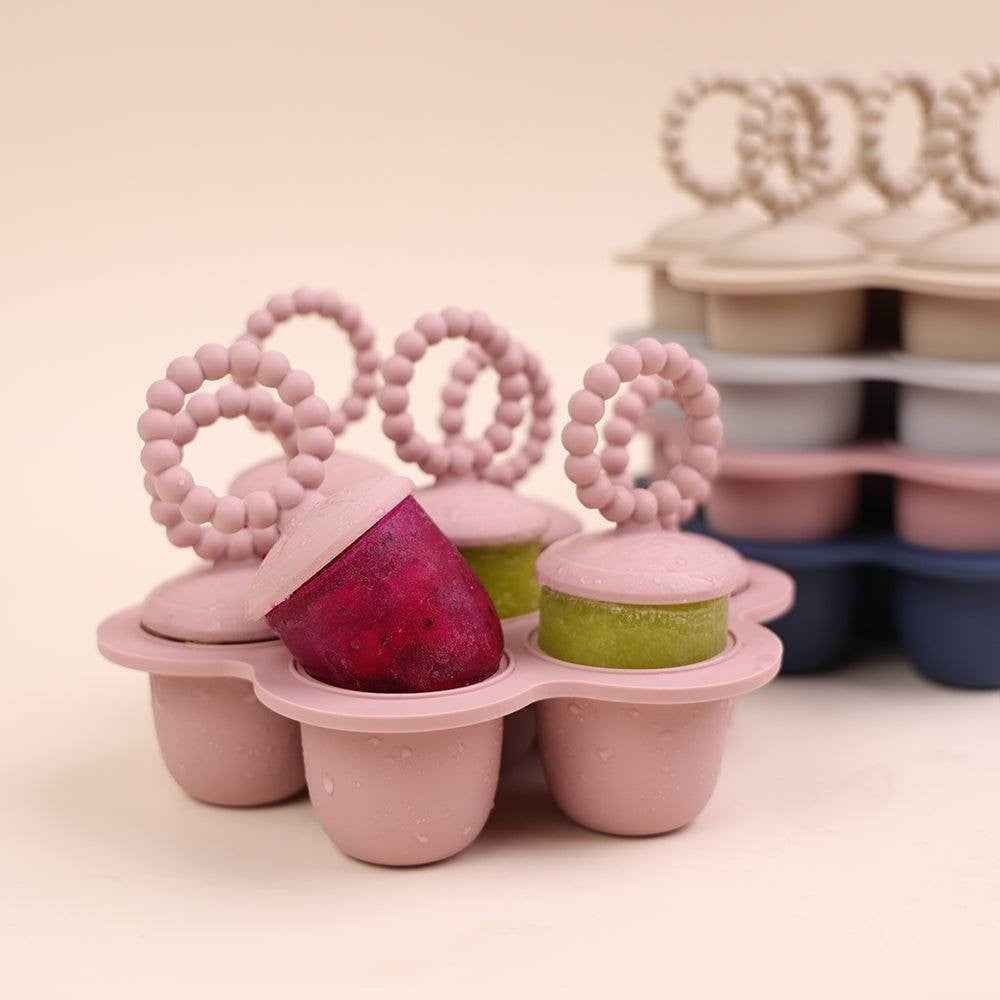 Silicone Freezer Tray & Popsicle Mould – Baby Food Storage & Homemade Ice Pop Maker | BPA-Free, Dishwasher, Oven & Freezer Safe - Cute Baby Treasures