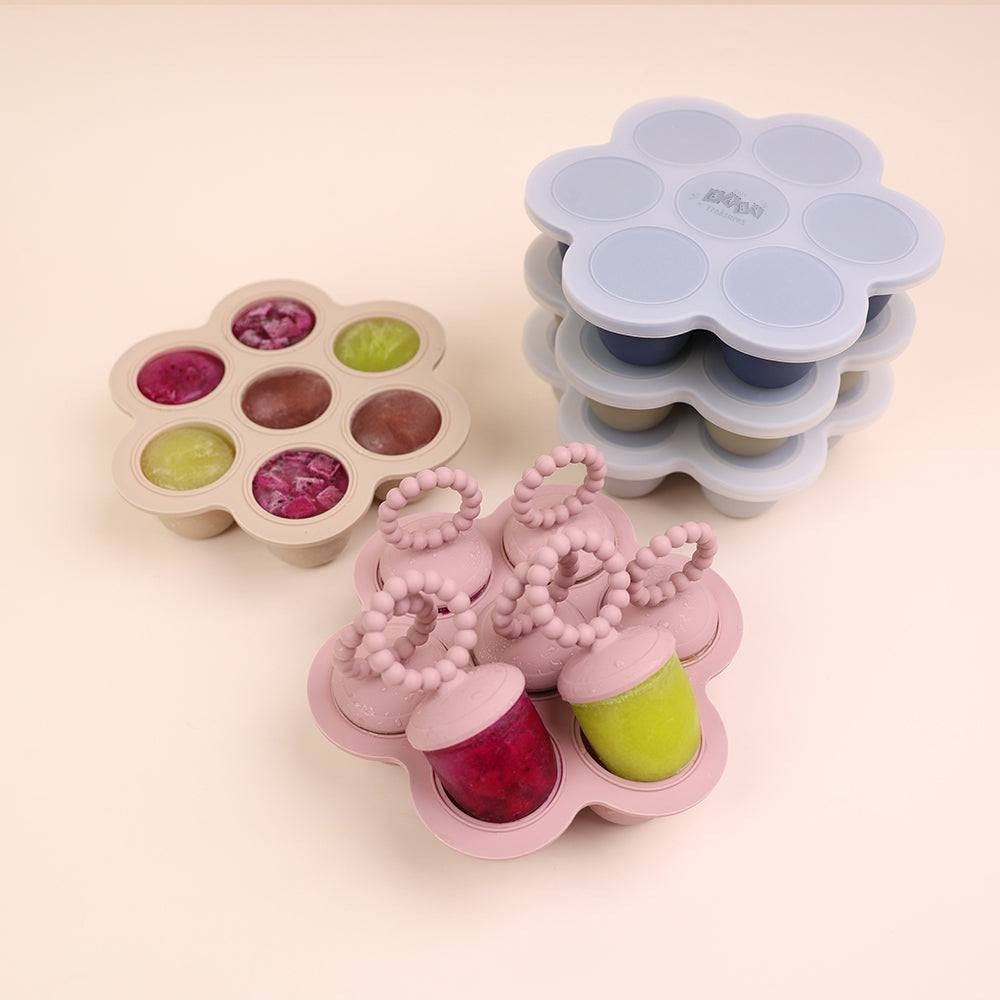 Silicone Freezer Tray & Popsicle Mould – Baby Food Storage & Homemade Ice Pop Maker | BPA-Free, Dishwasher, Oven & Freezer Safe - Cute Baby Treasures