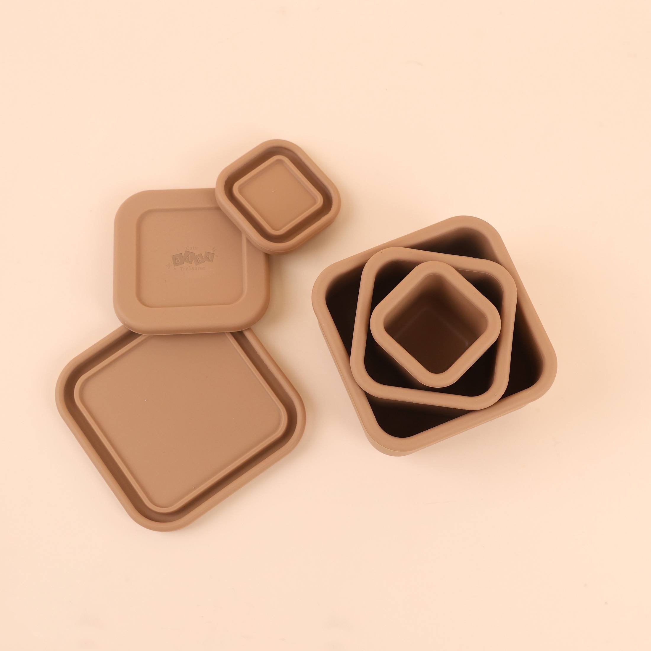 Silicone Snack Box Set – Reusable Baby Food Storage Containers | BPA-Free, Leakproof, Dishwasher & Freezer Safe - Cute Baby Treasures