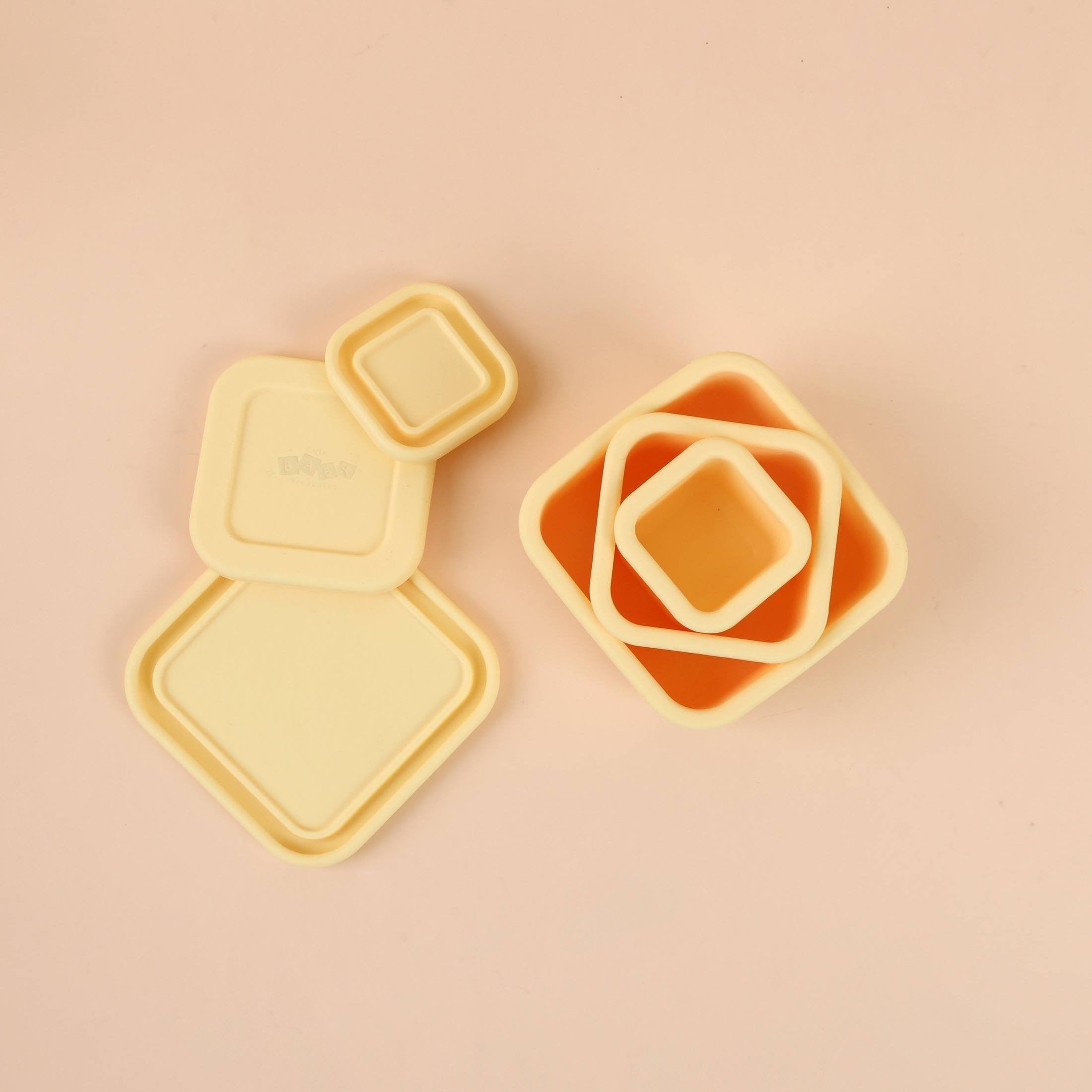 Silicone Snack Box Set – Reusable Baby Food Storage Containers | BPA-Free, Leakproof, Dishwasher & Freezer Safe - Cute Baby Treasures