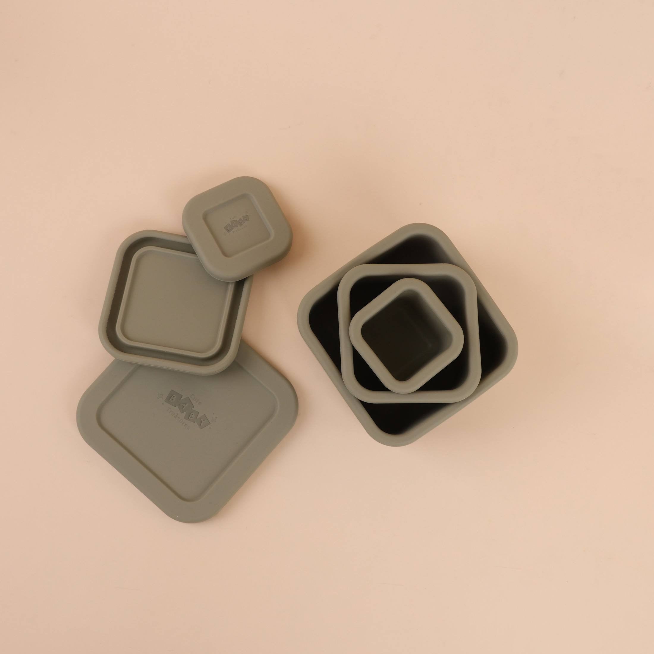 Silicone Snack Box Set – Reusable Baby Food Storage Containers | BPA-Free, Leakproof, Dishwasher & Freezer Safe - Cute Baby Treasures