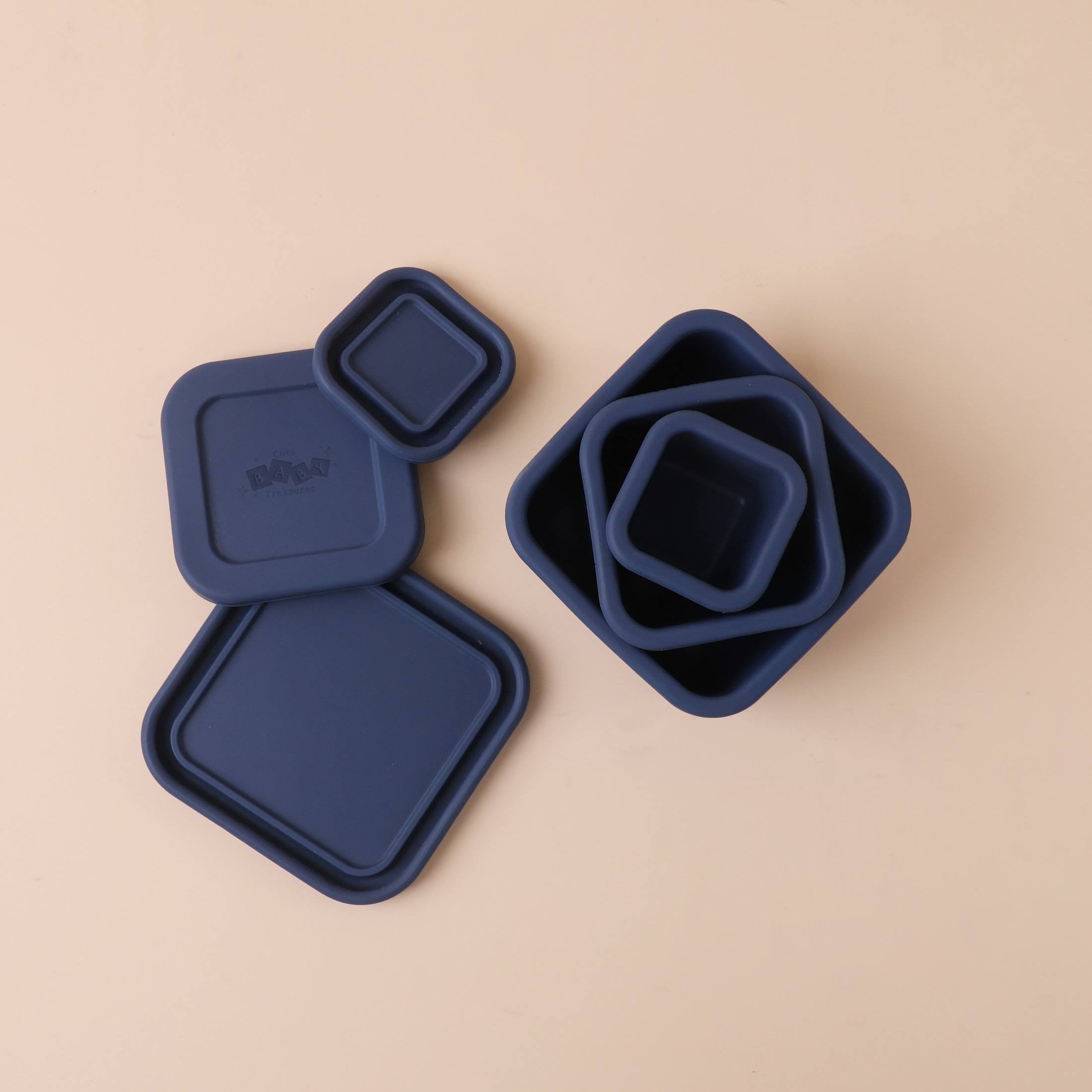 Silicone Snack Box Set – Reusable Baby Food Storage Containers | BPA-Free, Leakproof, Dishwasher & Freezer Safe - Cute Baby Treasures