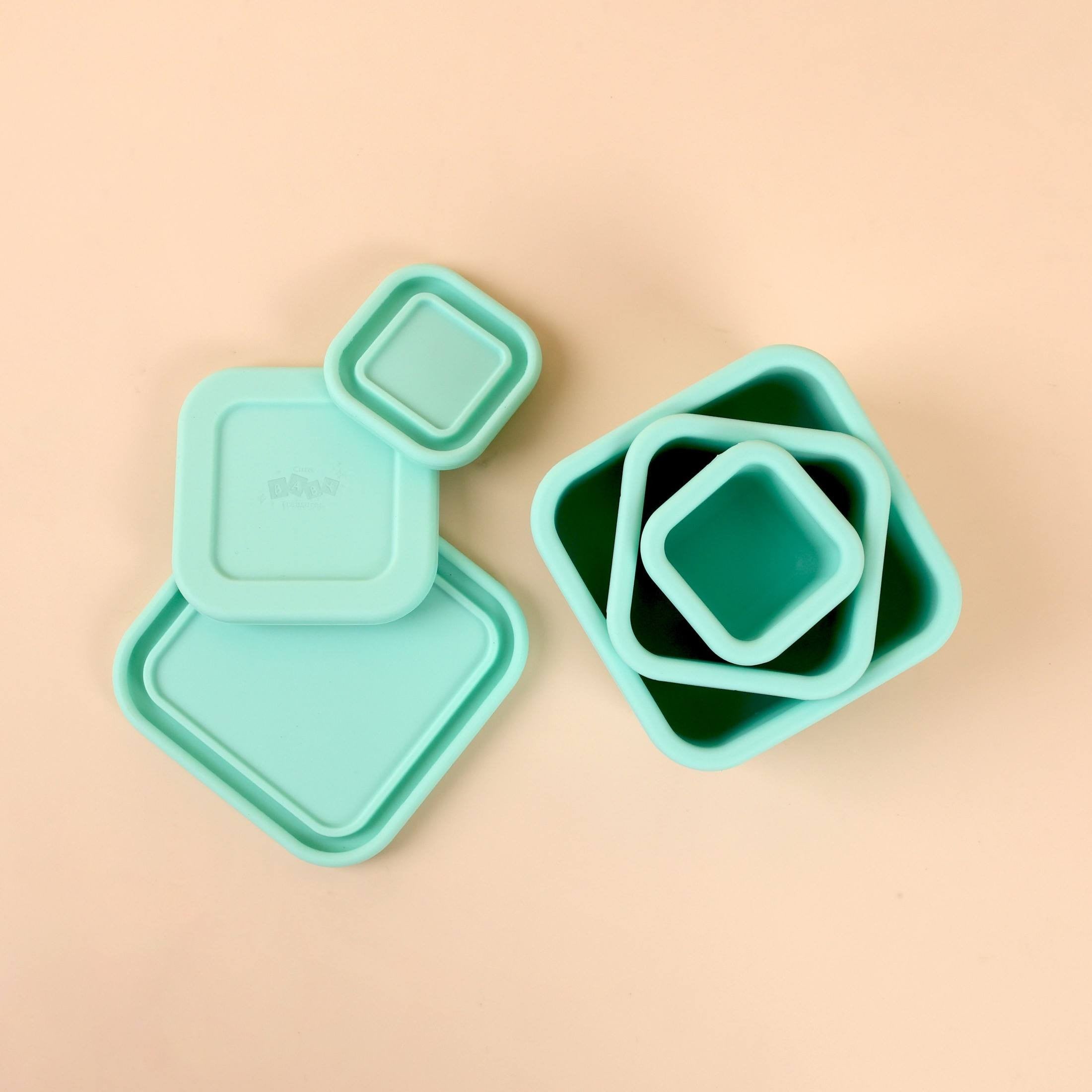 Silicone Snack Box Set – Reusable Baby Food Storage Containers | BPA-Free, Leakproof, Dishwasher & Freezer Safe - Cute Baby Treasures