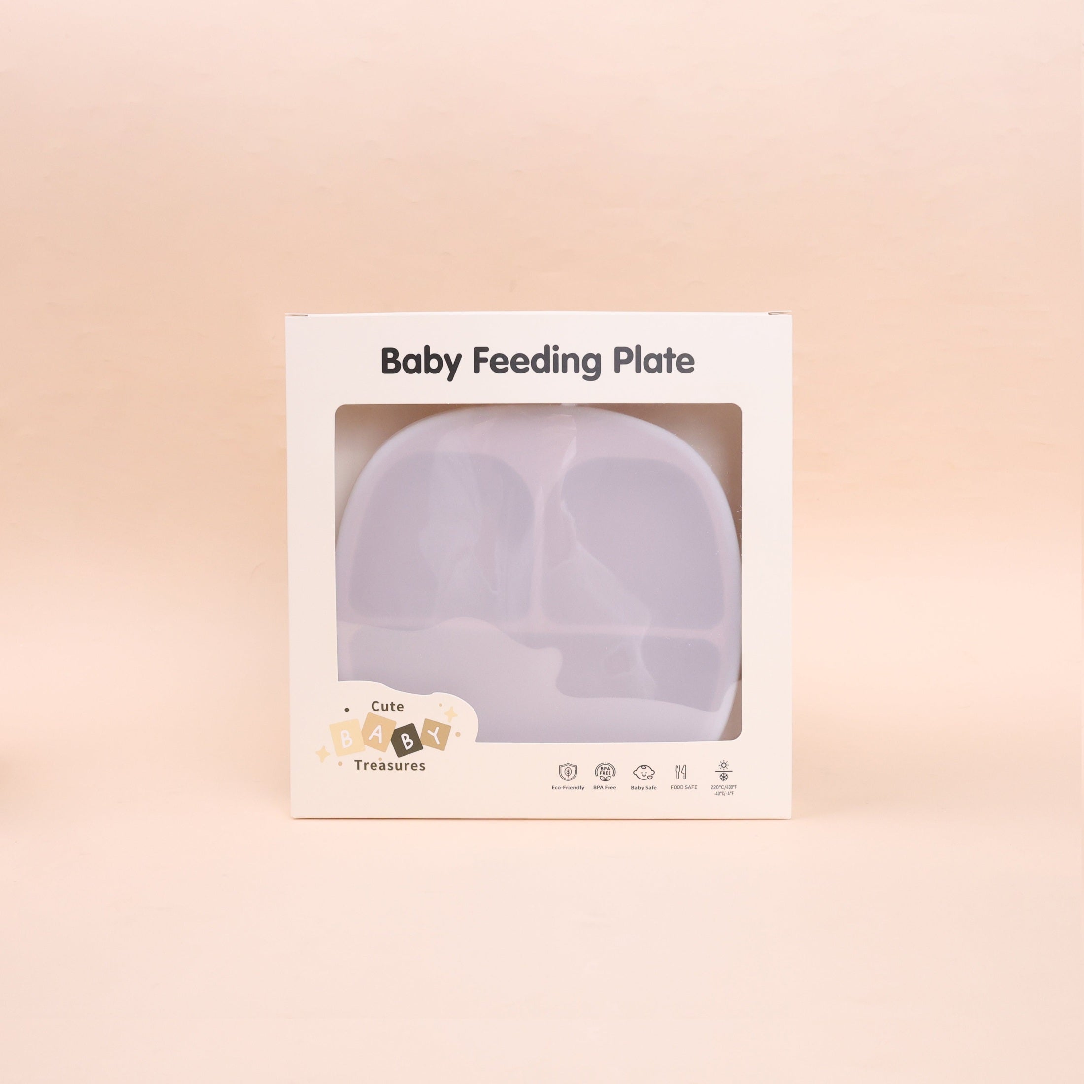 BPA-Free Silicone Suction Plate with Lid