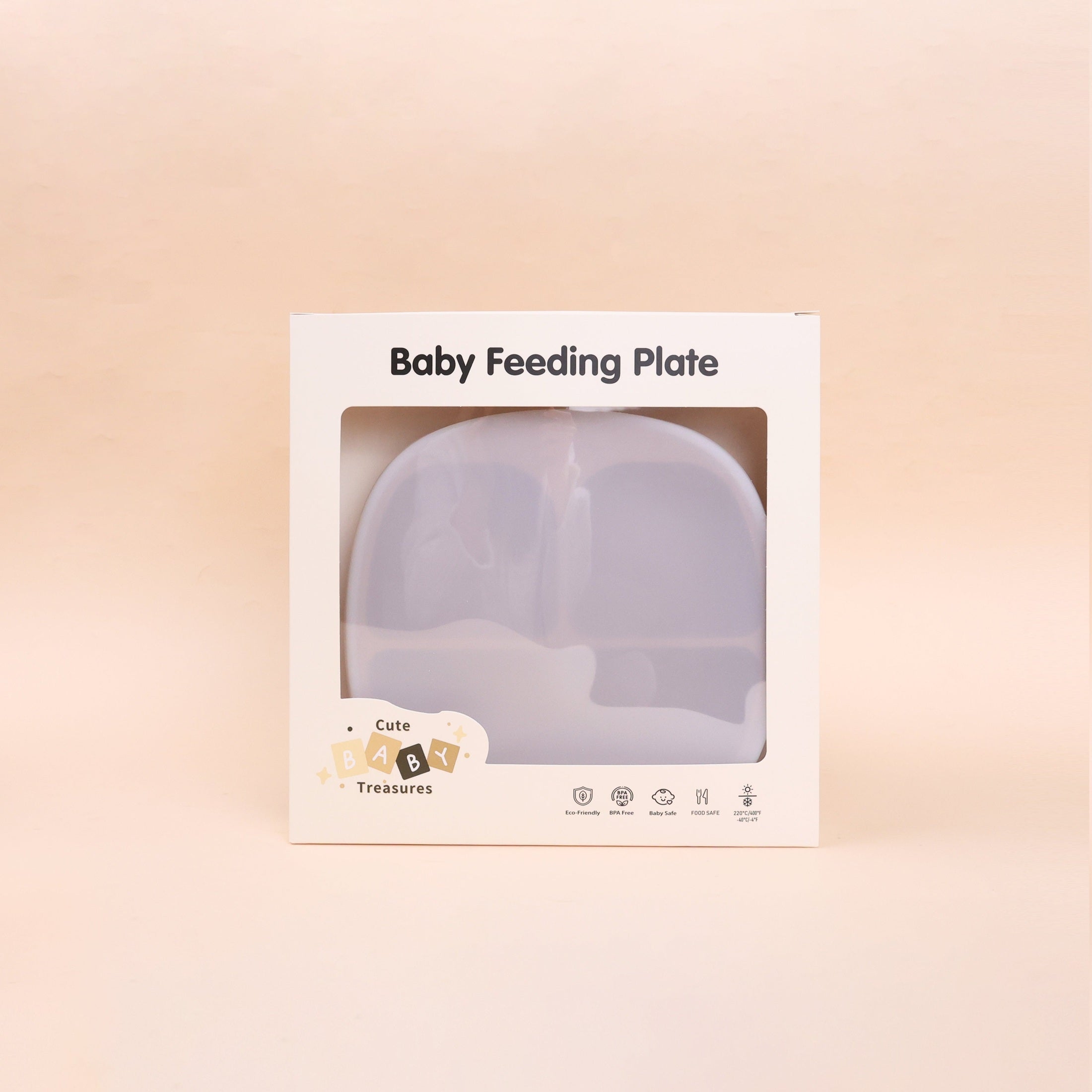 BPA-Free Silicone Suction Plate with Lid