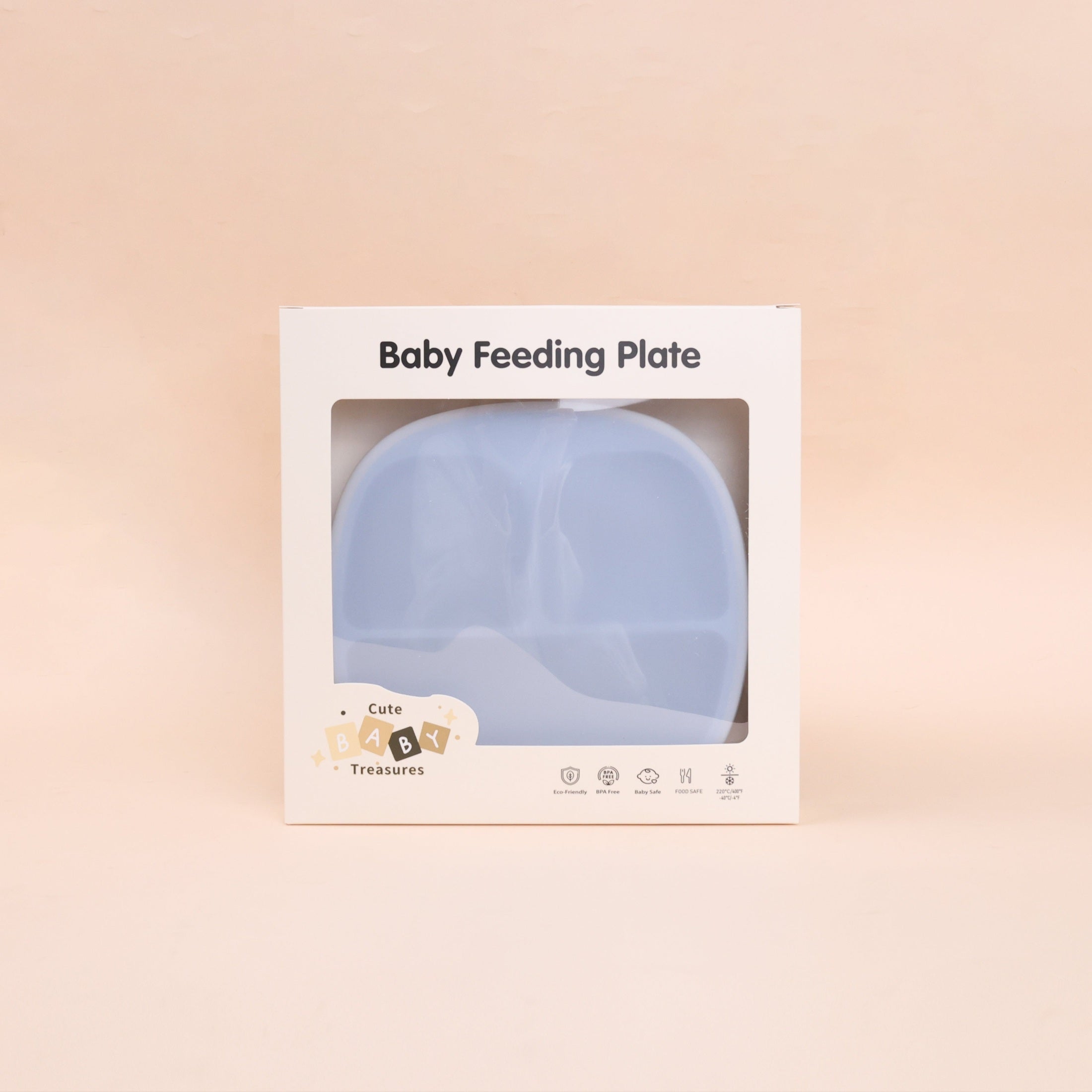 BPA-Free Silicone Suction Plate with Lid