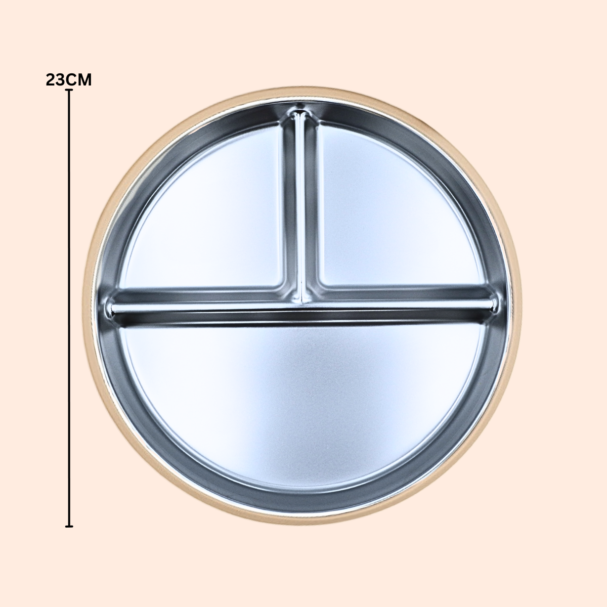 Stainless Steel 23CM Plate - Cute Baby Treasures
