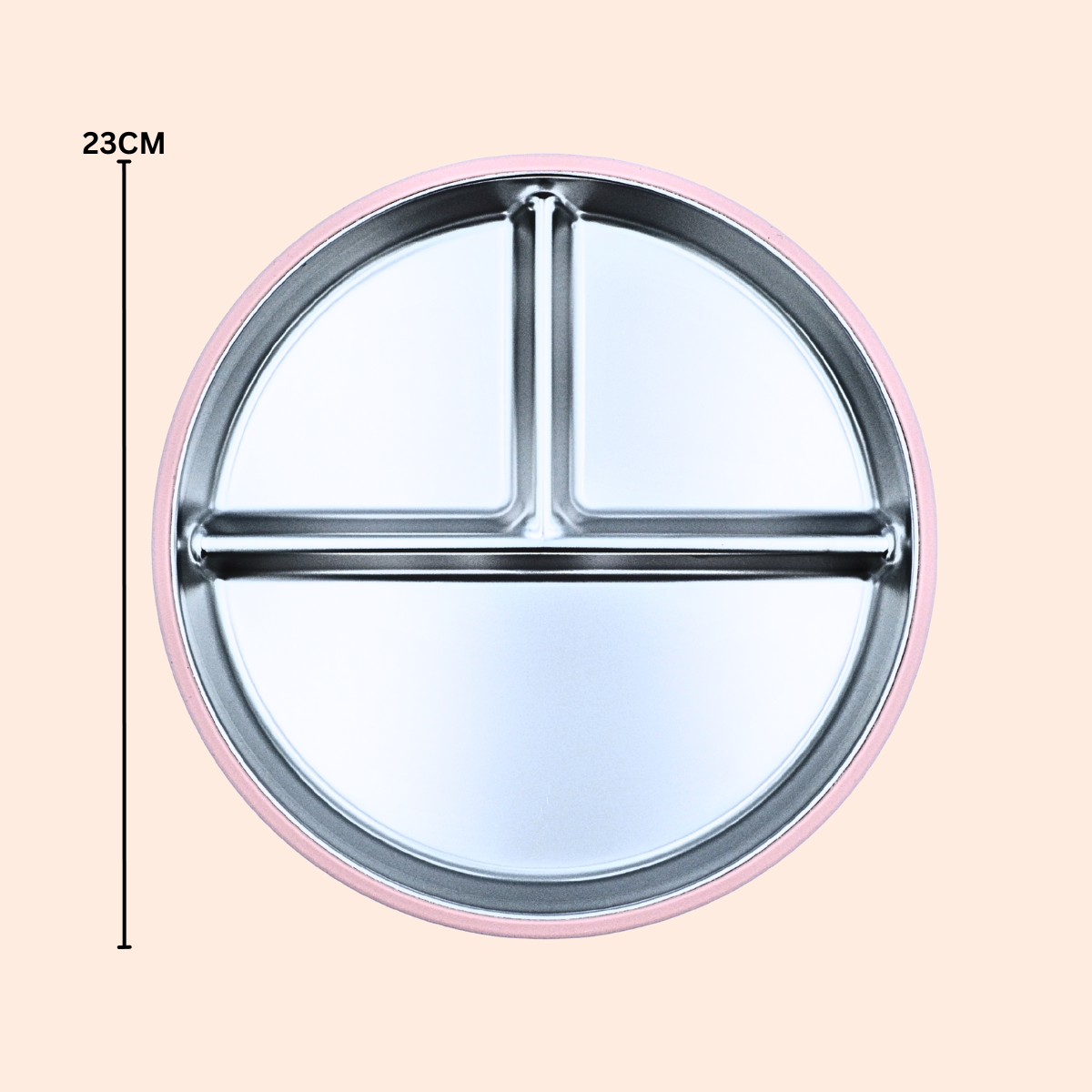 Stainless Steel 23CM Plate - Cute Baby Treasures
