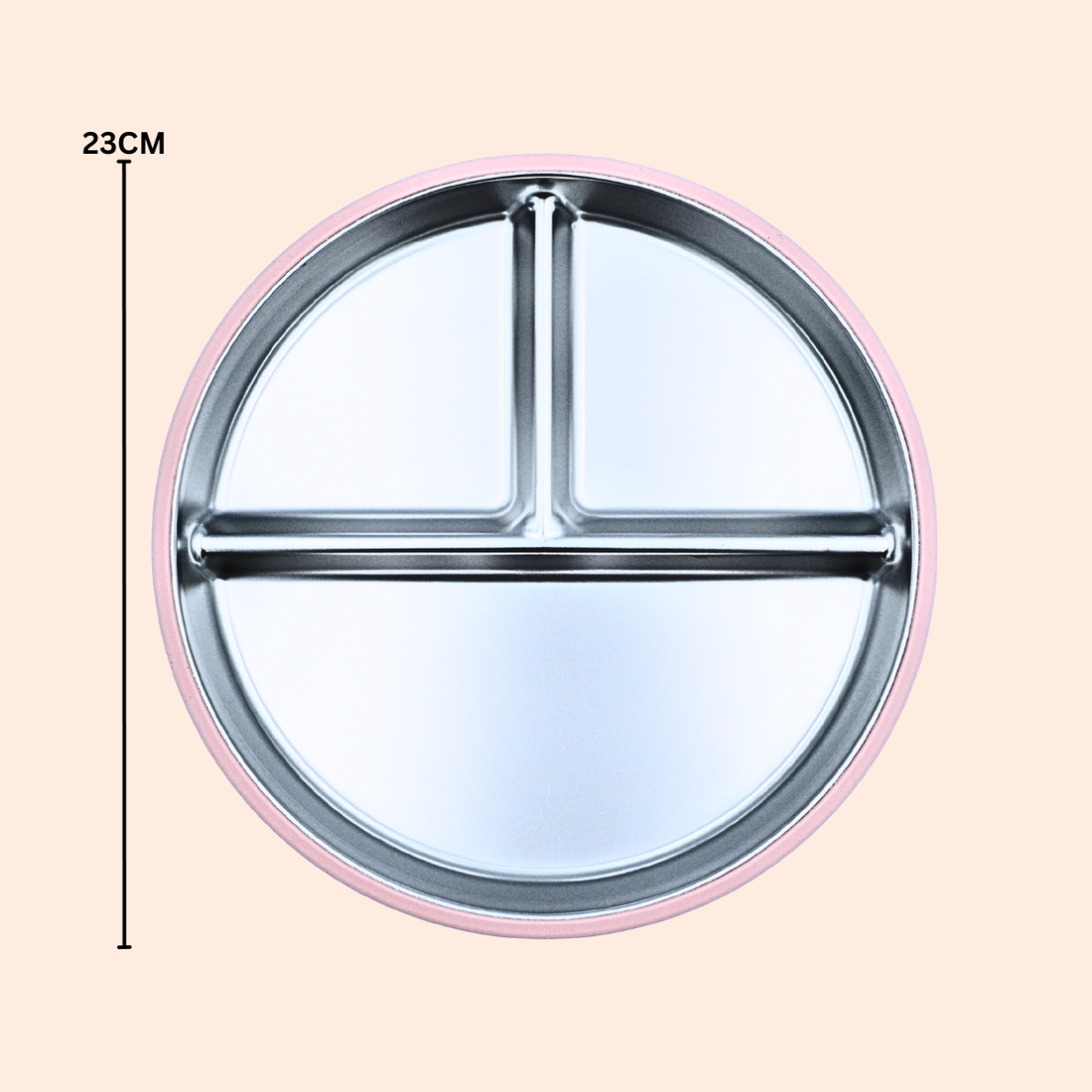 Stainless Steel 23CM Plate - Cute Baby Treasures