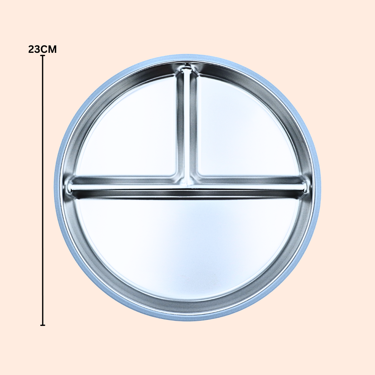 Stainless Steel 23CM Plate - Cute Baby Treasures