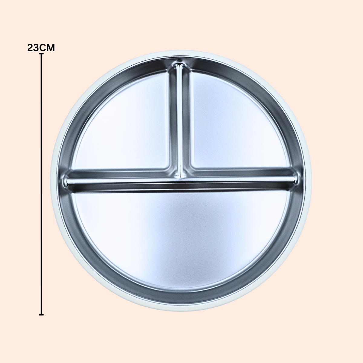Stainless Steel 23CM Plate - Cute Baby Treasures