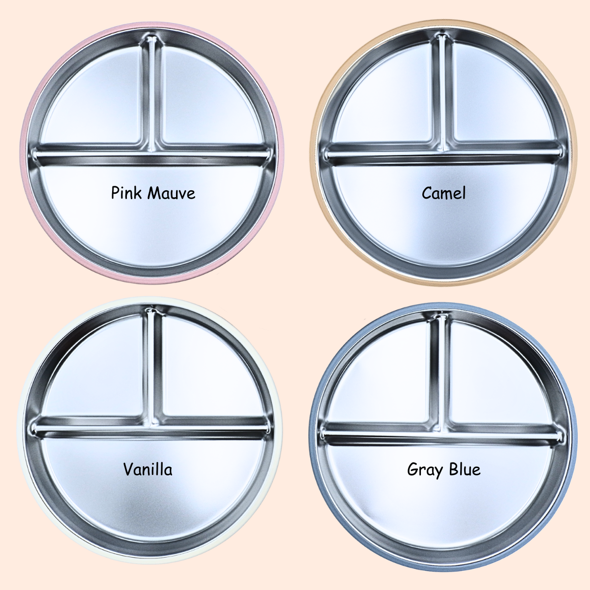 Stainless Steel 23CM Plate - Cute Baby Treasures
