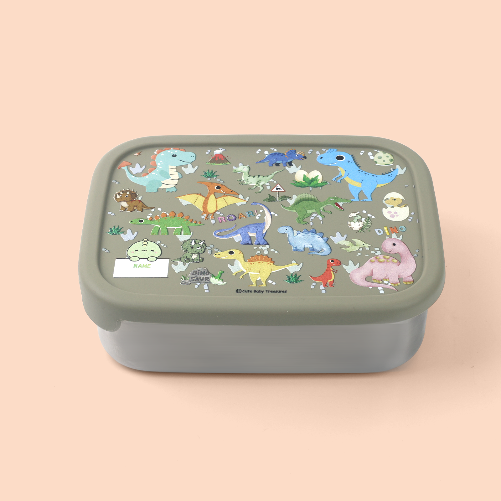 Stainless Steel Bento Lunch Box With Removable Silicone Compartments
