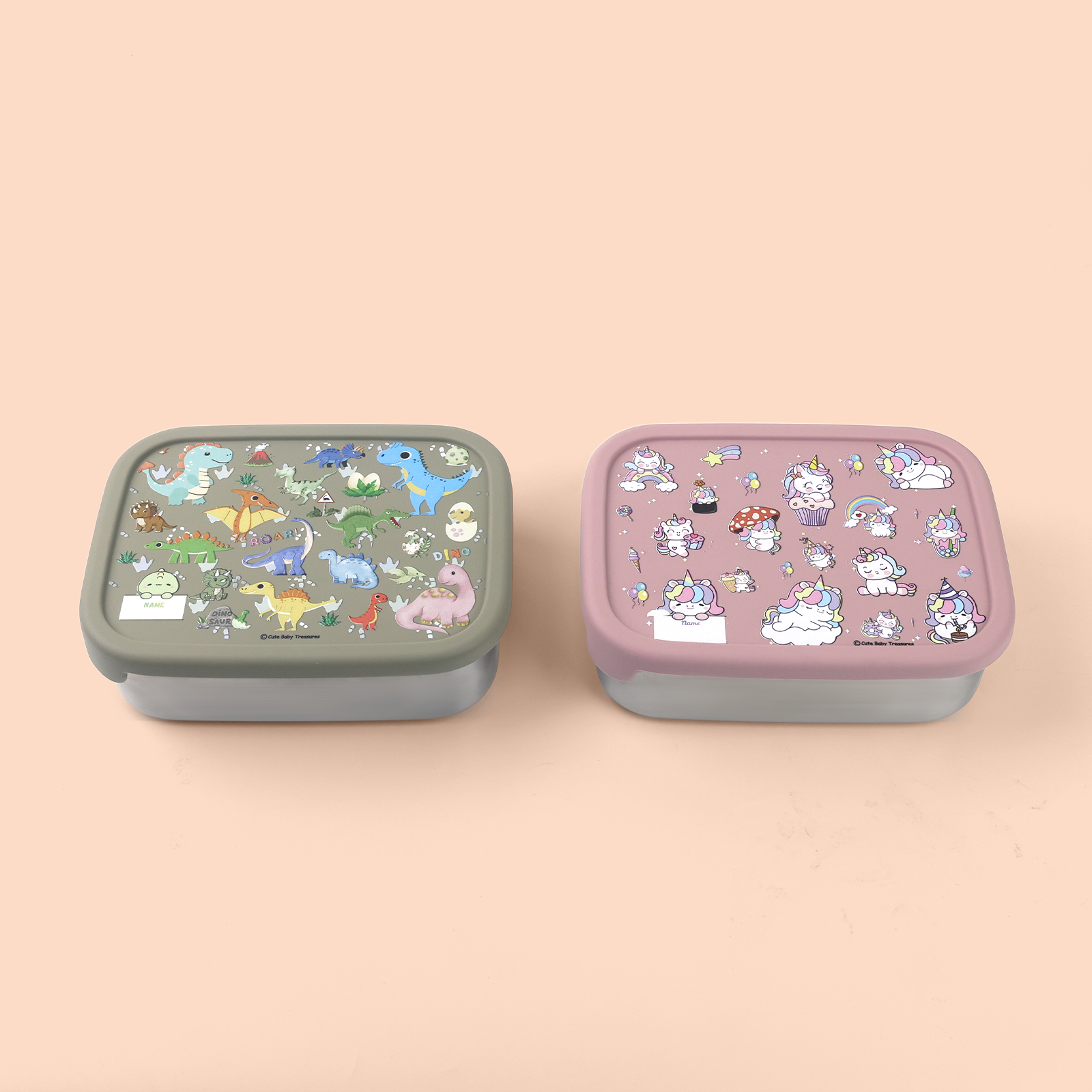 Stainless Steel Bento Lunch Box With Removable Silicone Compartments