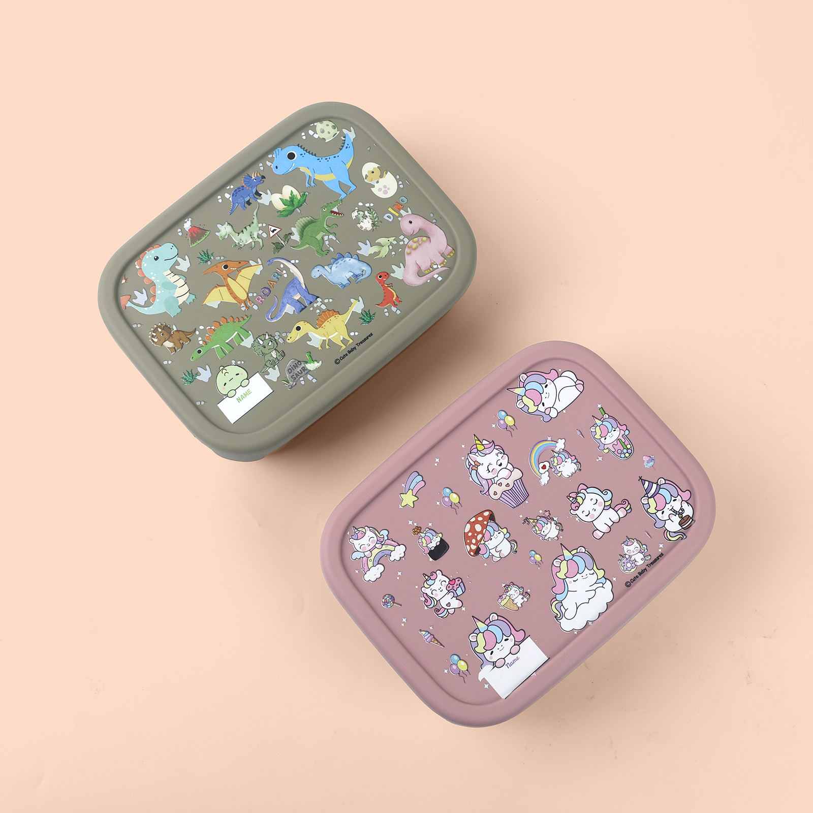 Stainless Steel Bento Lunch Box With Removable Silicone Compartments