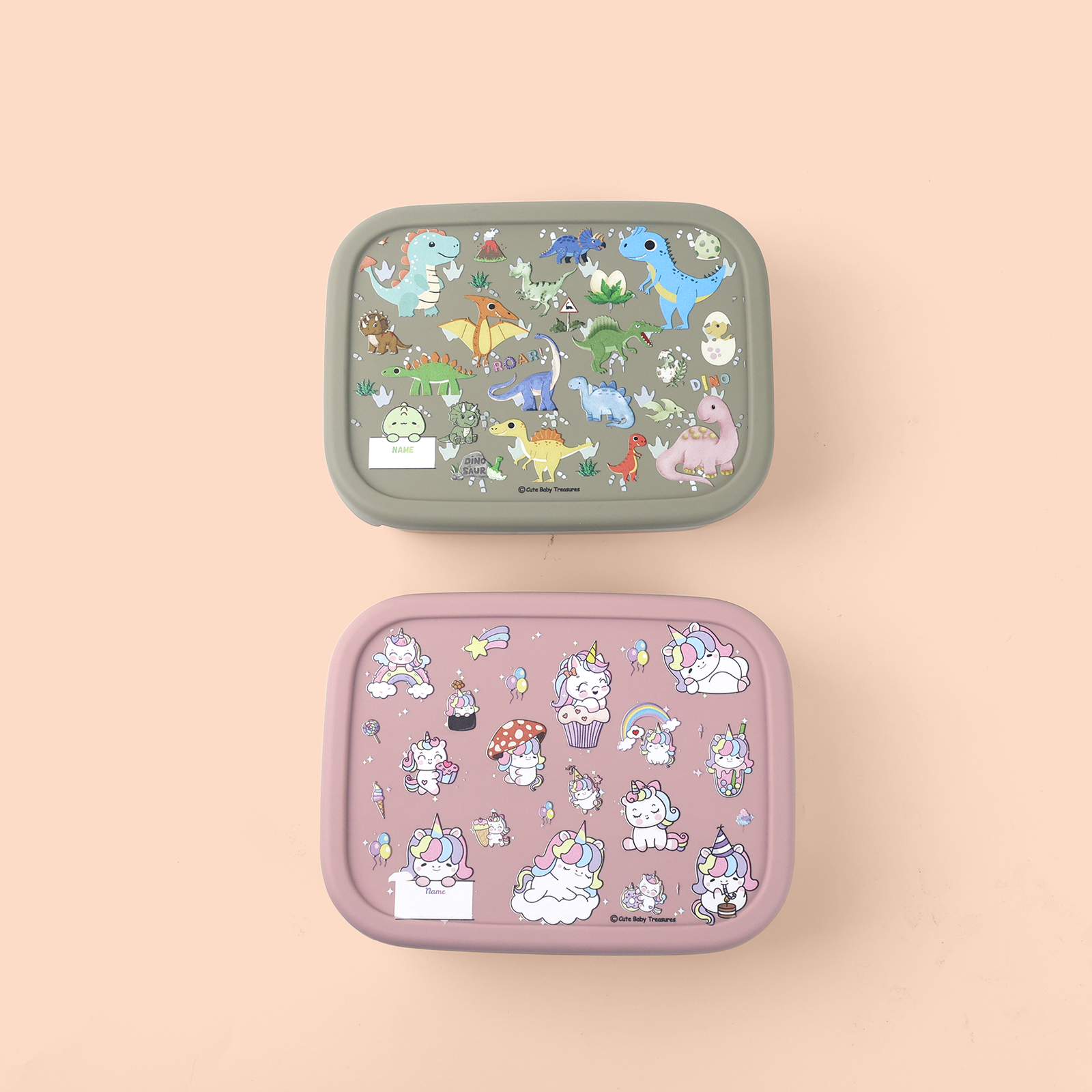 Stainless Steel Bento Lunch Box With Removable Silicone Compartments
