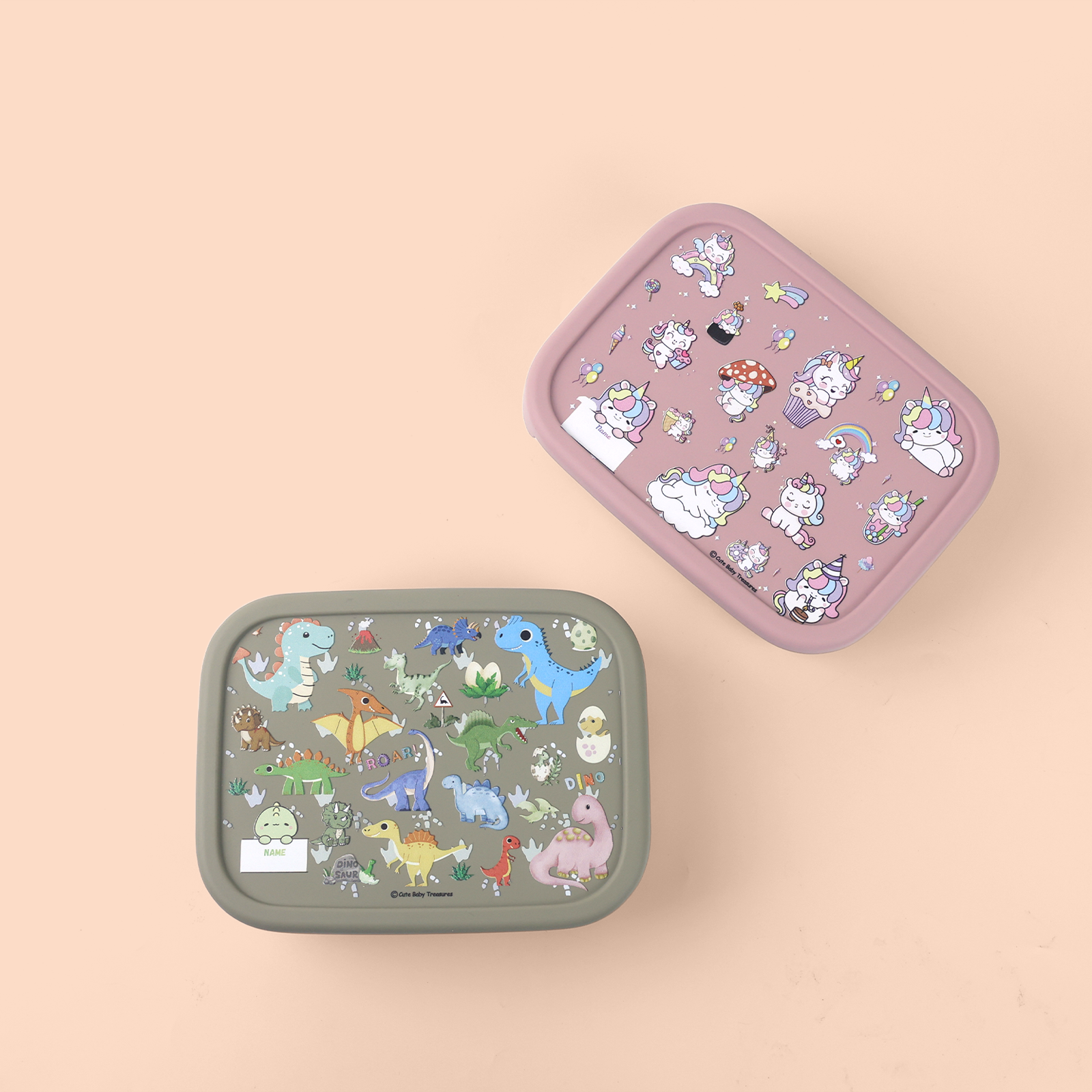 Stainless Steel Bento Lunch Box With Removable Silicone Compartments