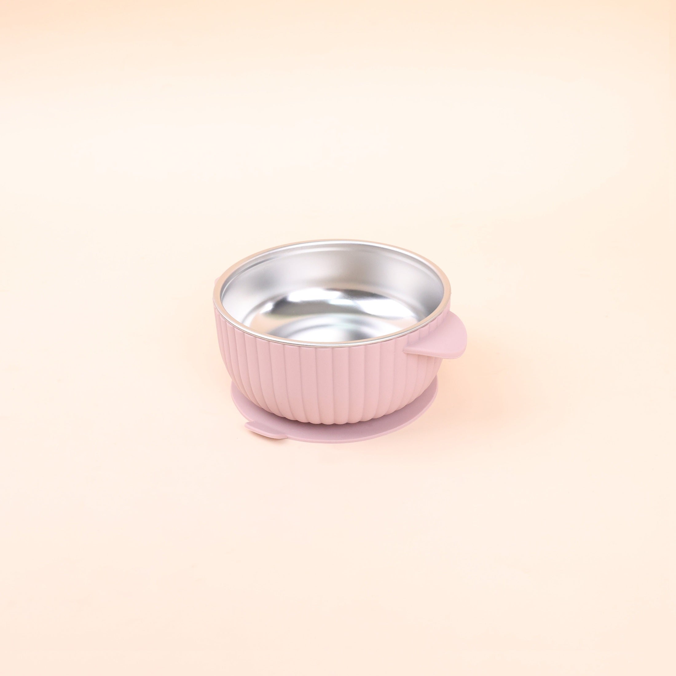 Stainless Steel Bowl with Removable Silicone Suction Base