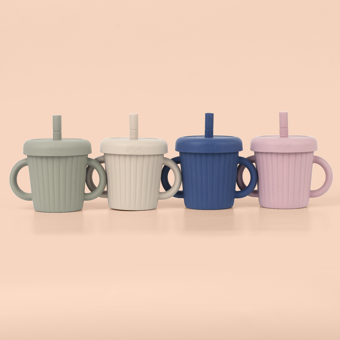 Stainless Steel Sippy Cup with Silicone Cover & Handles (3-in-1 Lid Set) - Cute Baby Treasures