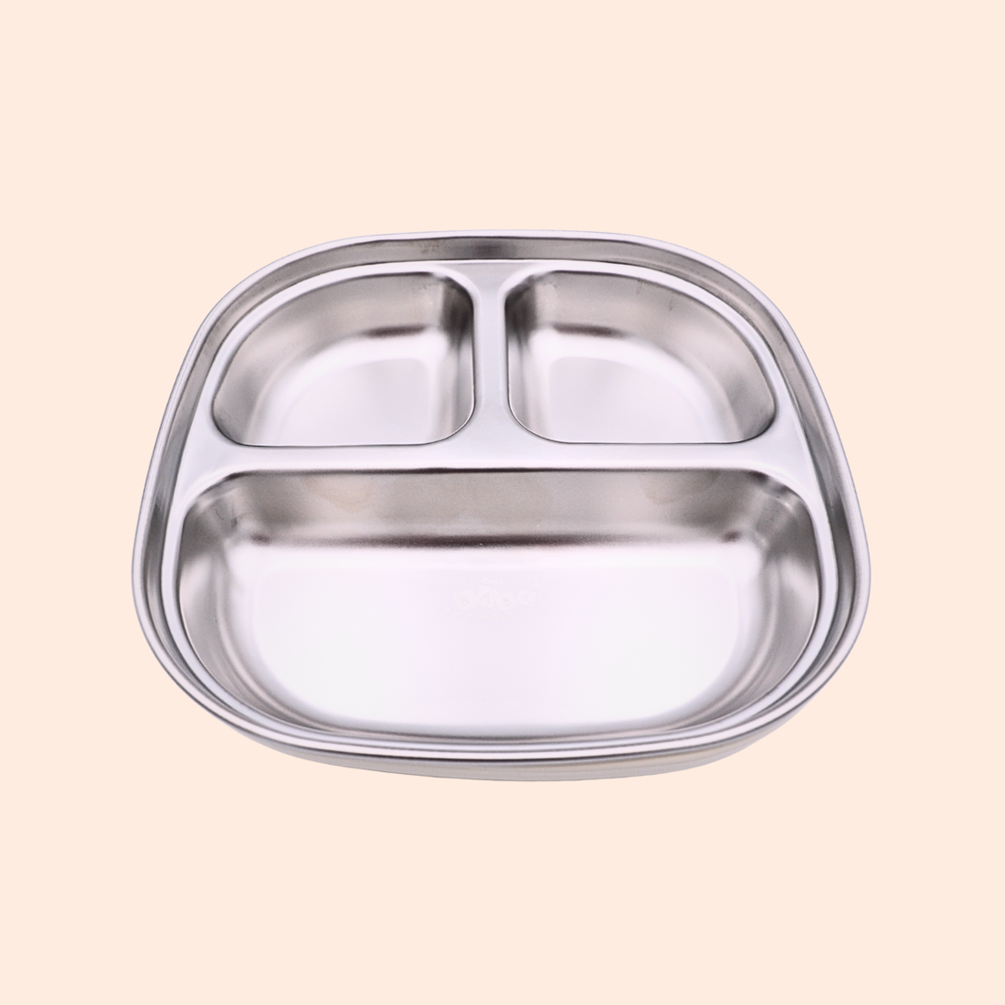 Stainless Steel Square Deep Plate - Cute Baby Treasures