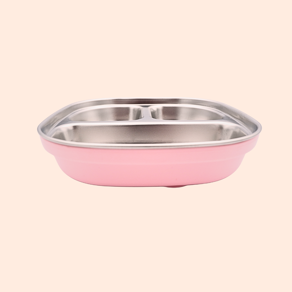 Stainless Steel Square Deep Plate - Cute Baby Treasures