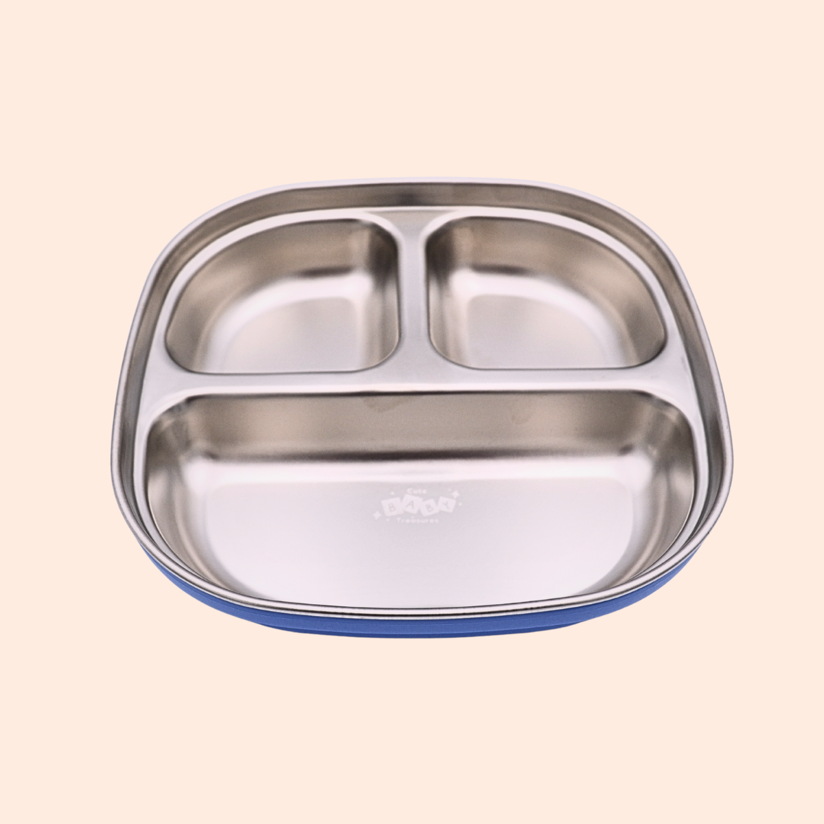 Stainless Steel Square Deep Plate - Cute Baby Treasures