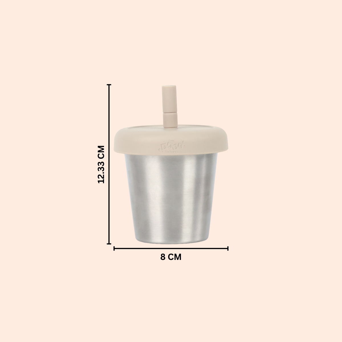 Stainless Steel Straw Cup - Cute Baby Treasures